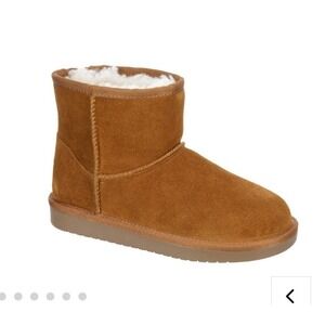 Koolaburra by UGG‎ Kids Victoria Mini Suede Boots Chestnut Brown SZ 9
